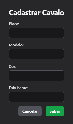Cadastro Cavalo